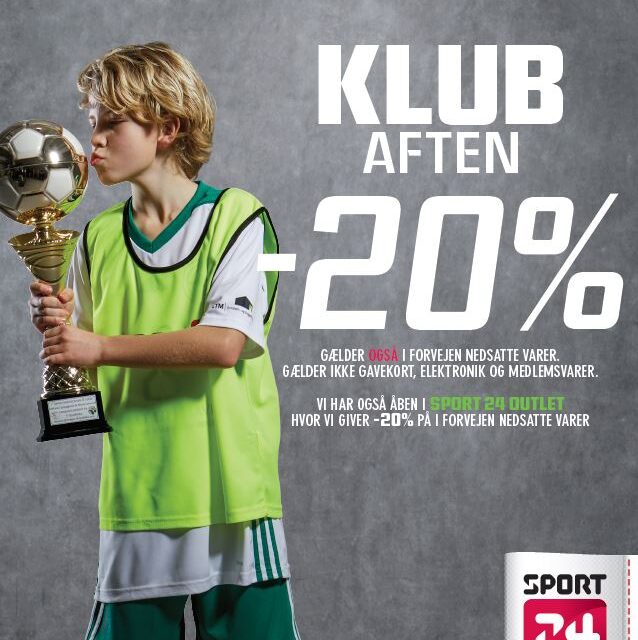 Onsdag: -20% ved Sport24