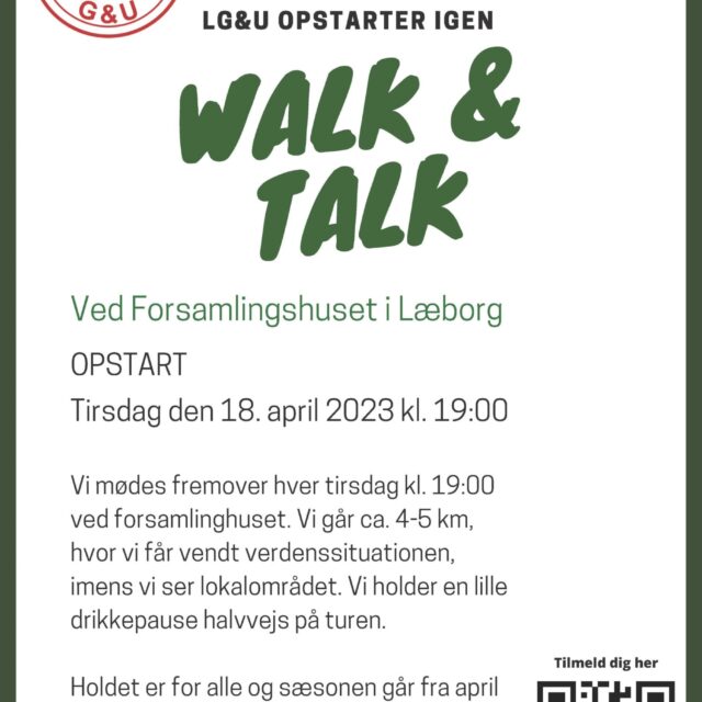 Walk&Talk – starter 18. april